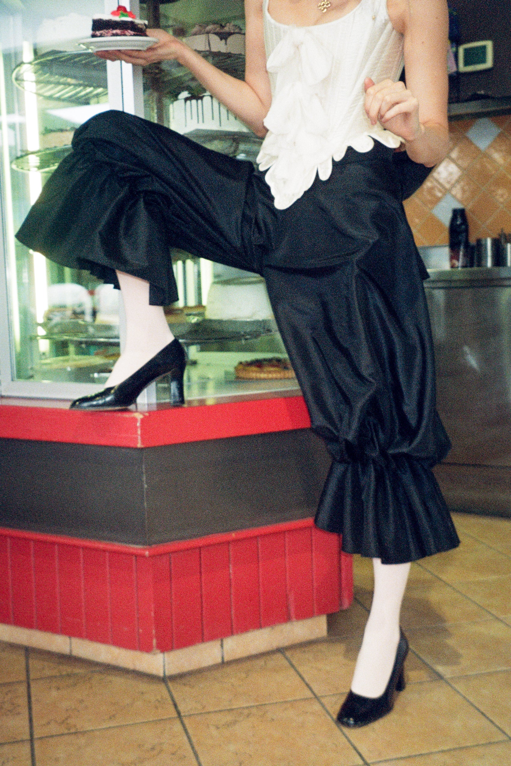 handmade silk bloomers in black