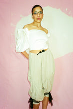 Load image into Gallery viewer, loose beige pants with cinched waist and hem