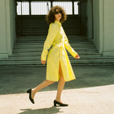 TWIST DRESS IN LEMON YELLOW