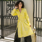 TWIST DRESS IN LEMON YELLOW