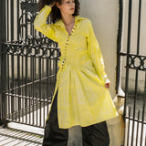 TWIST DRESS IN LEMON YELLOW