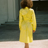 TWIST DRESS IN LEMON YELLOW
