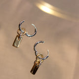 TWO TONE MARCA EARRINGS