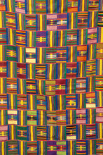 Load image into Gallery viewer, jewel tone multi colour striped ewe kente cloth