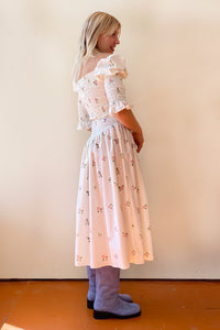 VALERIA DRESS IN WHITE ROSE