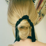 cellulose acetate tortoise shell comb with silk tassel