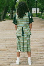 Load image into Gallery viewer, green stripe jersey pique sando vest