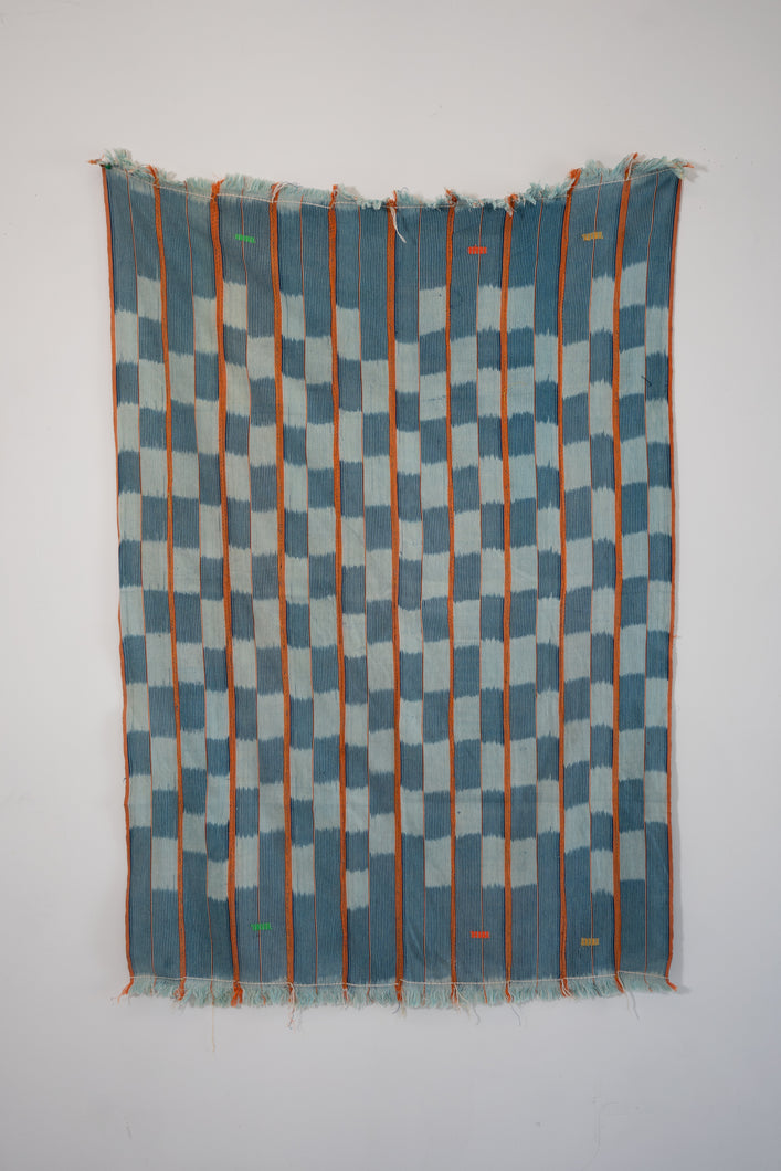 VINTAGE BAOULÉ IN INDIGO WITH ORANGE STRIPE