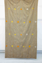 Load image into Gallery viewer, yellow cotton diamond ewe motif pinstripe cloth