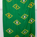 green cotton yellow diamond motif kente cloth