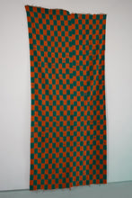 Load image into Gallery viewer, VINTAGE EWE KENTE IN ORANGE/GREEN CHECKER