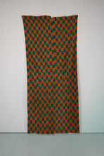 Load image into Gallery viewer, VINTAGE EWE KENTE IN ORANGE/GREEN CHECKER