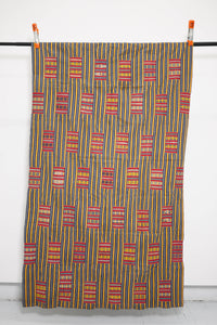 Primary coloured cotton handwoven ewe kente cloth