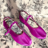 SATIN MARY JANE THEATRE SHOE IN VIOLET