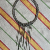 stainless steel sterling silver thick chain crocheted choker