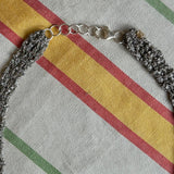 stainless steel sterling silver thick chain crocheted choker
