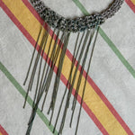 stainless steel sterling silver thick chain crocheted choker