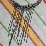 stainless steel sterling silver thick chain crocheted choker