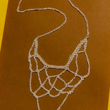 WEB NECKLACE IN SILVER