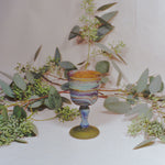 amber handblown Palestinian wine glass