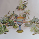 amber handblown Palestinian wine glass