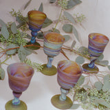 amber handblown Palestinian wine glass