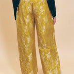 yellow silk cotton silver jacquard brocade boxing pant