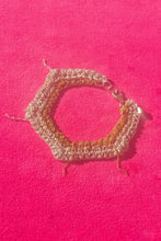 Load image into Gallery viewer, gold and silver delicate crocheted chain zigzag bracelet