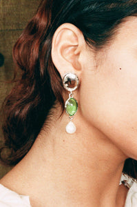SIRENA EARRINGS IN SILVER/LIZARD - MONDO MONDO