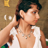 HEART BURN EARRINGS IN WHITE BRONZE - MONDO MONDO