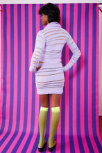 Load image into Gallery viewer, HORIZONTAL STRIPED KNIT TURTLENECK IN LILAC - Louise Lyngh Bjerregaard
