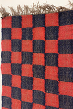Load image into Gallery viewer, RED AND BLUE CHECKERED RUG - Ancán