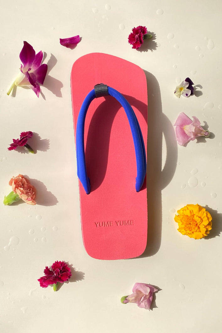XIGY FLIP FLOP IN PINK/COBALT - YUME YUME