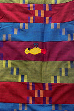 Load image into Gallery viewer, GREEN/BLUE/RED COLLABORATION EWE KENTE CLOTH - 100% SILK SHOP