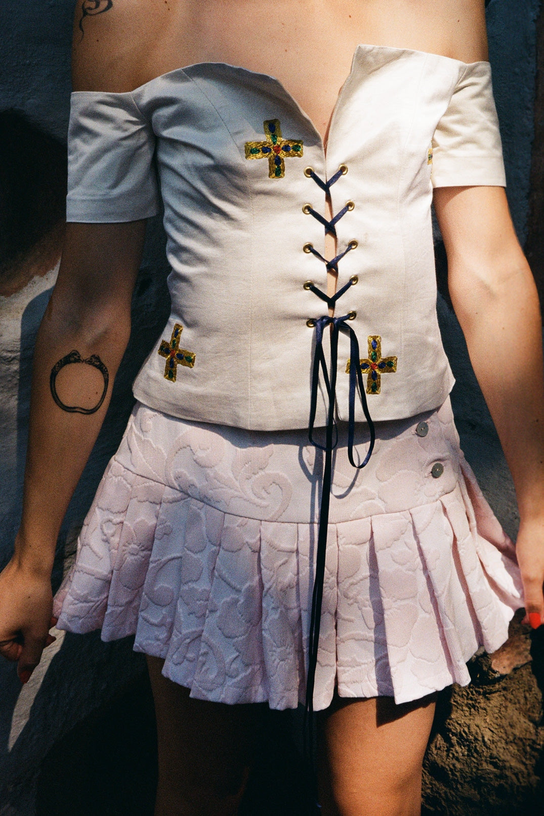 JULIET CORSET IN WHITE - 100% SILK