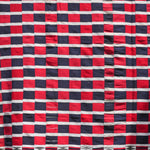 Early 20th century EWE KENTE - RED BLUE WHITE CHECKER - 100% SILK SHOP