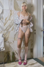 Load image into Gallery viewer, medium rise panties in snow white sheer mesh